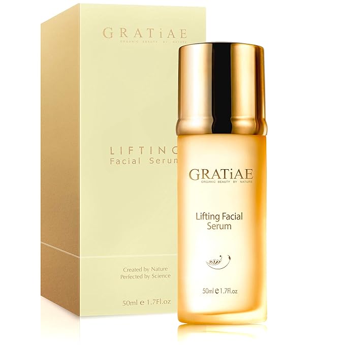 Gratiae organic lifting facial serum, Vitamin C serum, skin care, vitamin E oil, retinol, anti aging serum, face moisturizer, vitamin C serum for face, 1.7 Fl.oz-GlimoraGlow