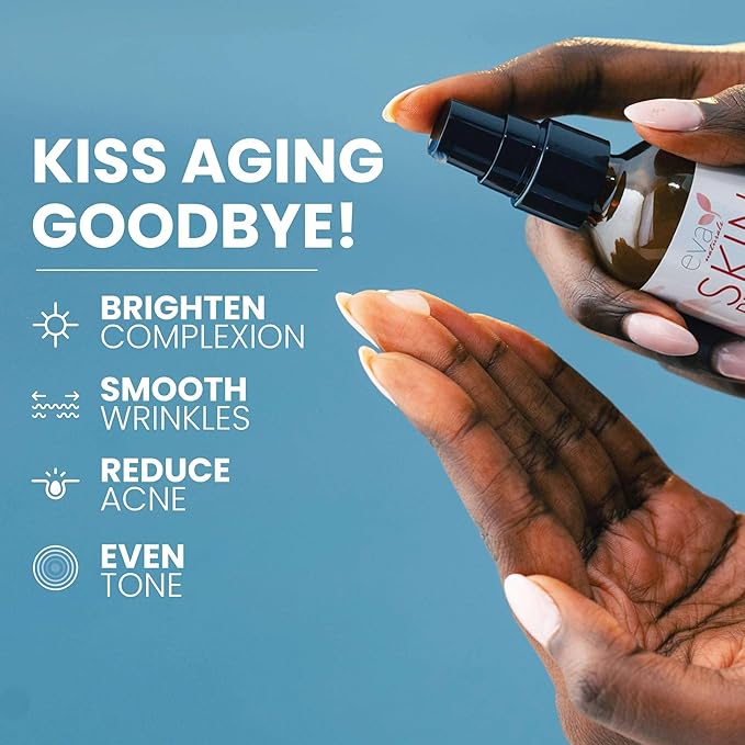 Eva Naturals Retinol Serum for Face – Anti Aging Night Serum with Hyaluronic Acid, Vitamin E, Witch Hazel, Aloe – Wrinkle Moisturizer, Dark Spot Corrector, Acne Scar Treatment, Skin Brightening – 2oz-GlimoraGlow