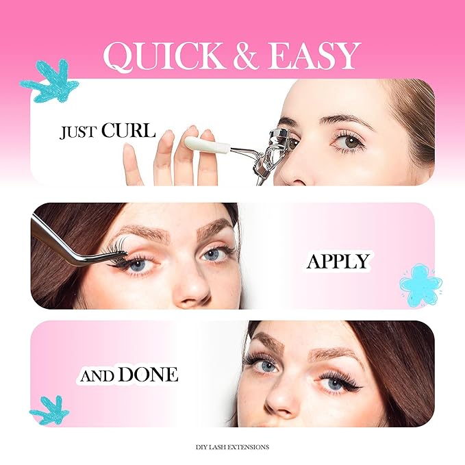 GAQQI Self Adhesive Lash Clusters, No Glue Eyelash Clusters 10-16mm Full & Volume Self Adhesive False Eyelashes, No Band Glueless Lashes-GlimoraGlow
