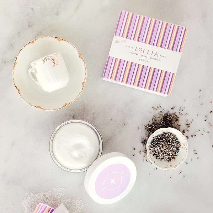 LOLLIA Relax Body Butter, 5.5 oz. - Lavender & Honey Fragrance - Shea Butter & Cocoa Butter, Body Lotion for Women, Hydrating & Smooth Body Moisturizer-GlimoraGlow