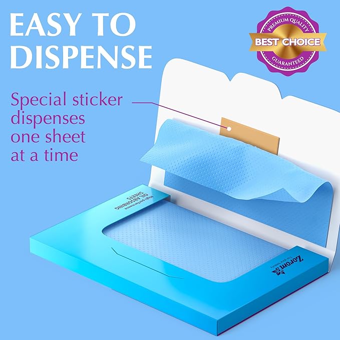 Premium Oil Absorbing Sheets for Face - 6 pack (300 sheets) - Makeup Friendly Oil Blotting Sheets for Face - Blotting Papers for Face with Oily Skin-GlimoraGlow