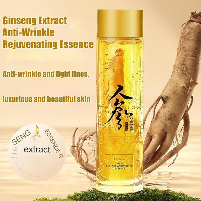 Ginseng Extract Liquid, Ginseng Extract Anti-Wrinkle Original Serum Oil, Korean Red Ginseng Essence for Anti Aging, Moisturizer, Fighting Collagen Loss, Reduces Wrinkles, Improves Sagging (2)-GlimoraGlow