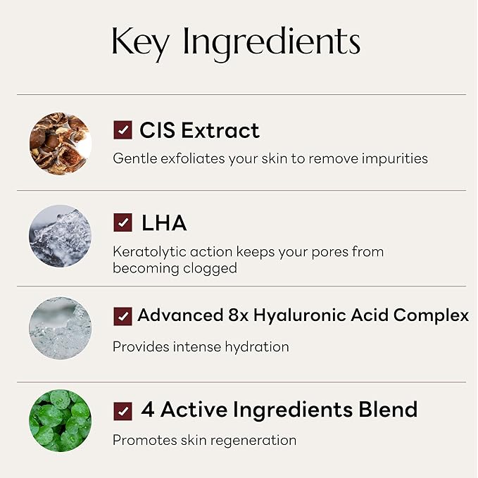 LHA CIS Gel Cleanser - Low pH Korean Facial Wash Skincare for Pore Shrinking, Face Moisturizing, Makeup, Whitehead & Blackhead Remover - 6.76 fl. oz-GlimoraGlow