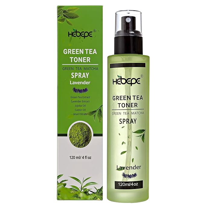 Green Tea Matcha Facial Toner Mist with Lavender, Refreshing, and Soothing Face Toner, with Jojoba Oil, Castor Oil, Snail Filtrate,120ml-GlimoraGlow