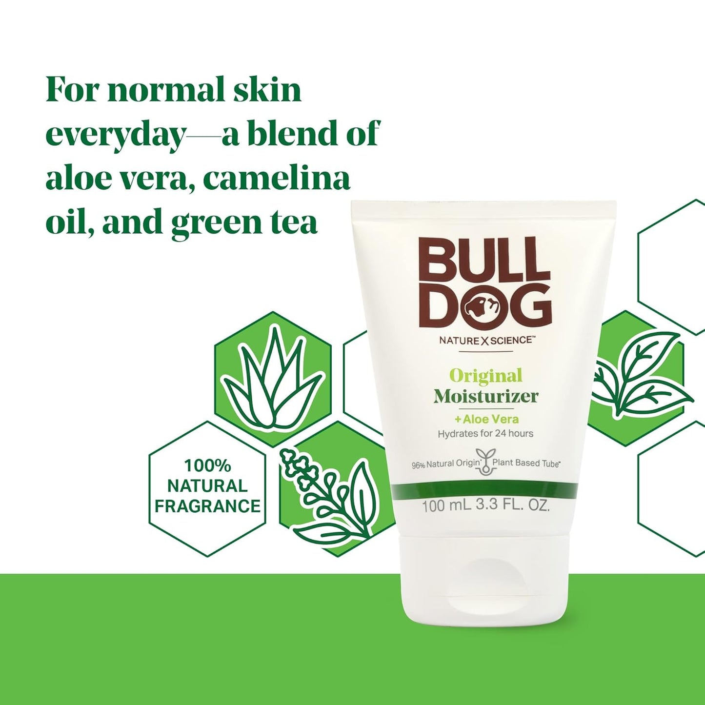 BULLDOG Mens Skincare and Grooming Face Moisturizer Original, 3.3 Fluid Ounce-GlimoraGlow