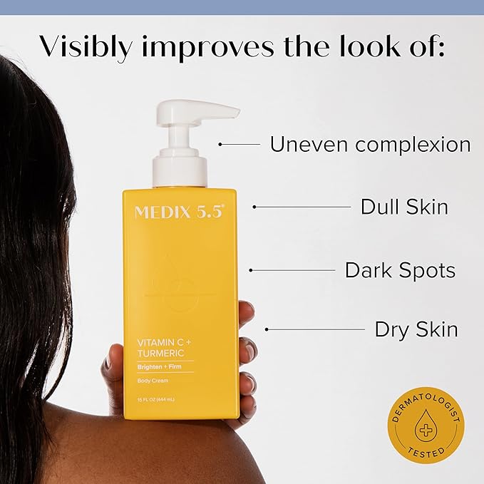 Medix 5.5 Vitamin C Cream Face Lotion & Body Lotion Moisturizer | Anti Aging Skin Care Firming & Brightening Cream Diminishes The Look Of Uneven Skin Tone, Age Spots, & Sun Damaged Dry Skin, (2-Pack)-GlimoraGlow