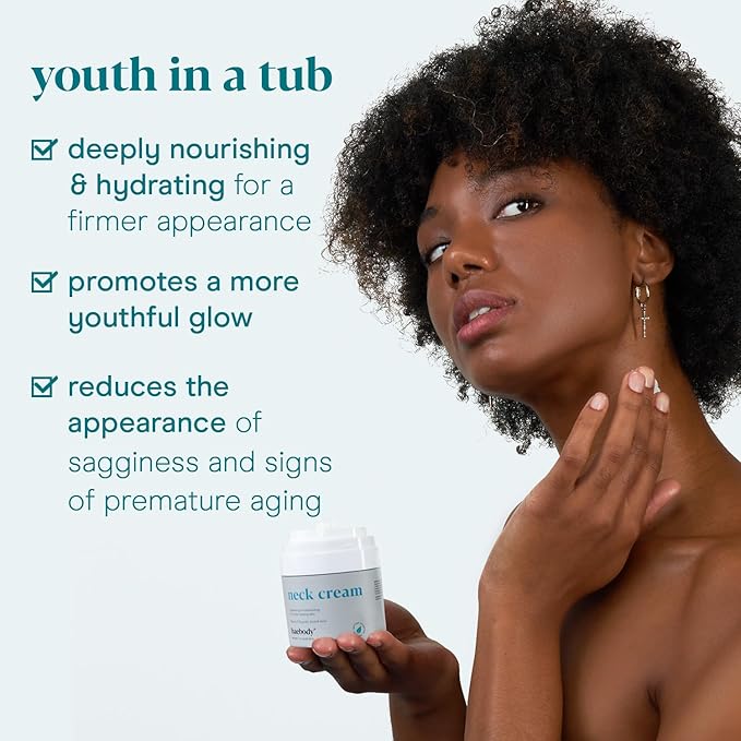 Baebody Firming Neck Cream with AHAs, CoQ10, Glycolic Acid, Green Tea for Sagging Skin, Fine Lines, Wrinkles, 1.7 Fl Oz-GlimoraGlow