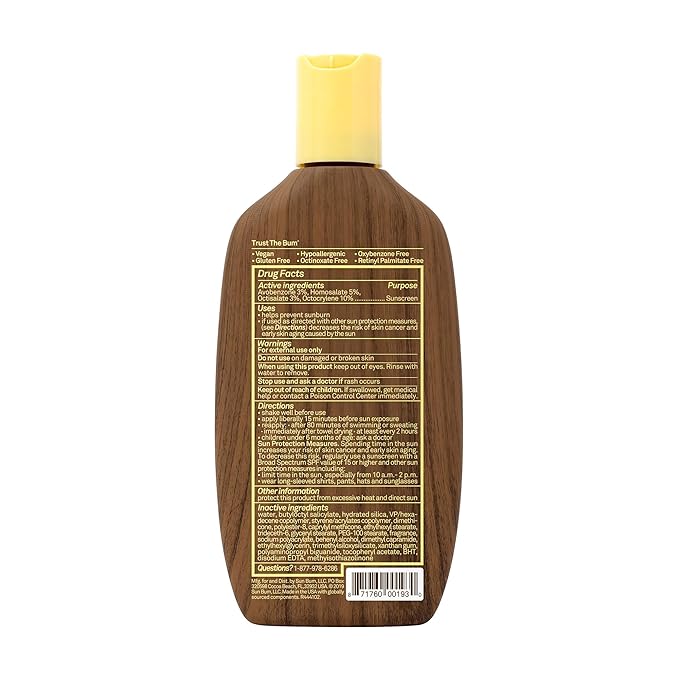 Sun Bum Original SPF 30 Sunscreen Body Lotion - Broad Spectrum Moisturizing Sunscreen with Vitamin E - Hawaii 104 Act Compliant (Made without Octinoxate & Oxybenzone) - 8 oz-GlimoraGlow