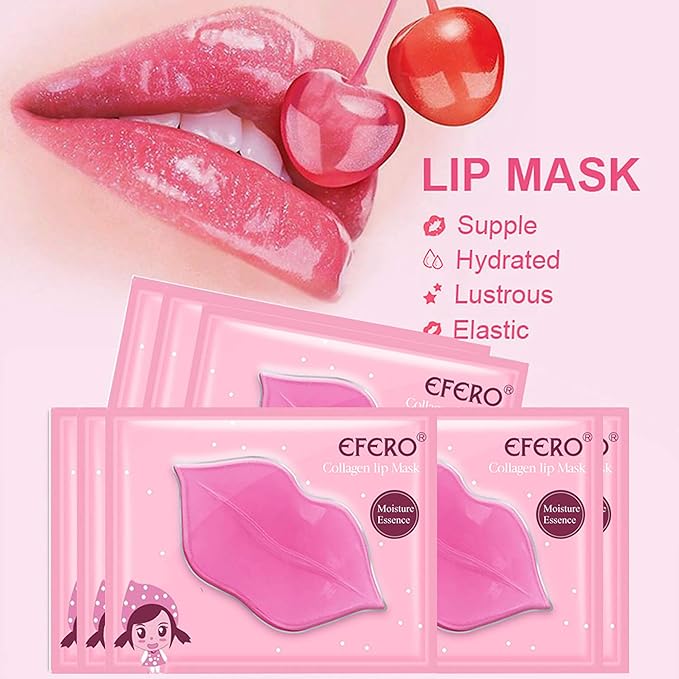 20 Pack Collagen Crystal Lip Masks, Gold Under Eye Masks Set Natural Moisturizing Gel Anti-Aging Anti Chapped Hydrating Reducing Puffiness Dark Circles and Wrinkles Lip Eye Pads for Women Men-GlimoraGlow
