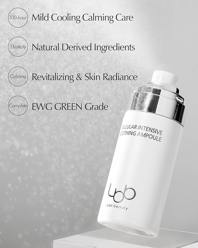 LBB Cellular Intensive Soothing Ampoule - Vegan Moisture Glow Calming Face Spray Serum - Skin Balancing, Radiance, Moisturizing - Tangerine Cellular Red Ginseng, Prebiotics 2.03 fl.oz.-GlimoraGlow