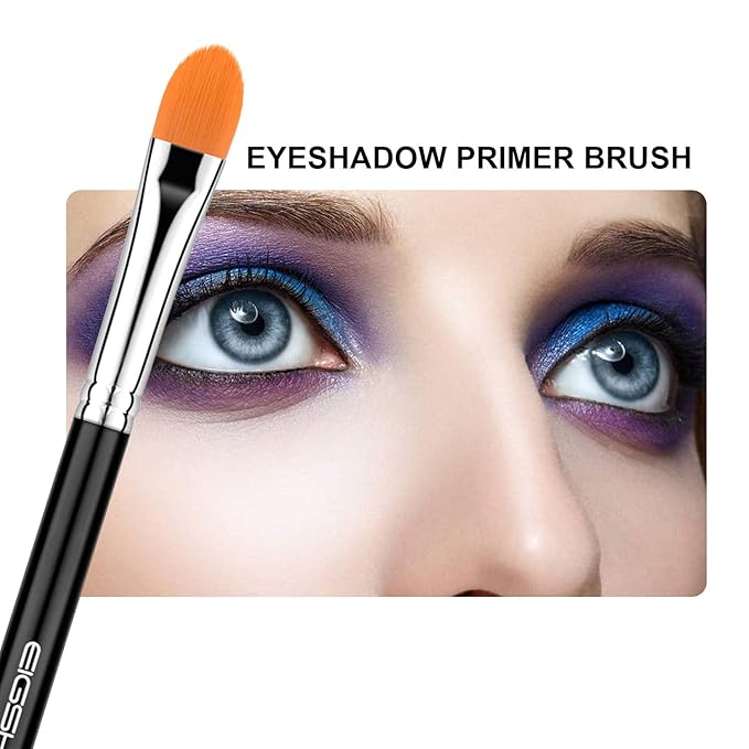 Eye Shadow Primer Applicator Brush for Blending, Concealer, Professional Tools for Applying Cream, Liquid Shadows and Eye Primer Base with Vegan Bristles by EIGSHOW-GlimoraGlow