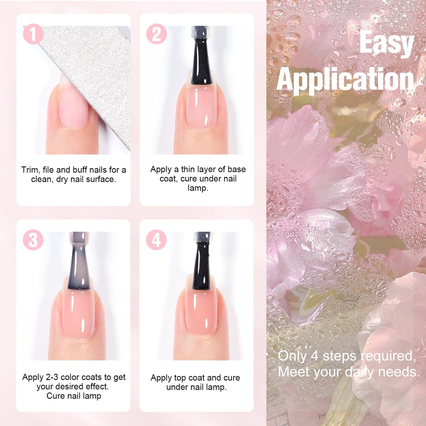 Jelly Pink Gel Nail Polish Set of 10 Colors Nude Gel Polish Kit UV LED Soak Off Nail Polish Gel Home DIY Manicure Nail Art Salon Varnish-GlimoraGlow