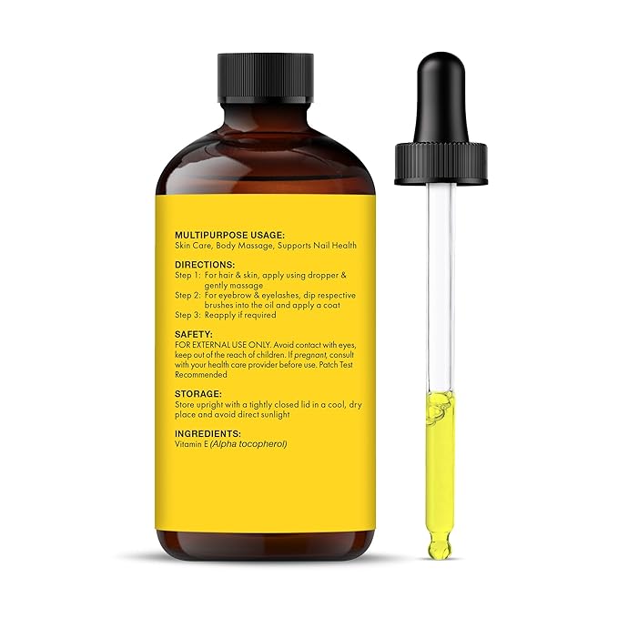 Majestic Pure Vitamin E Oil - 100% Pure & Natural, 70,000 IU | Premium Grade, Cold-Pressed and Tocopherol to Repair Dry, Damaged Skin| Moisturizing Skin, Hair and Scalp 4 Fl Oz-GlimoraGlow