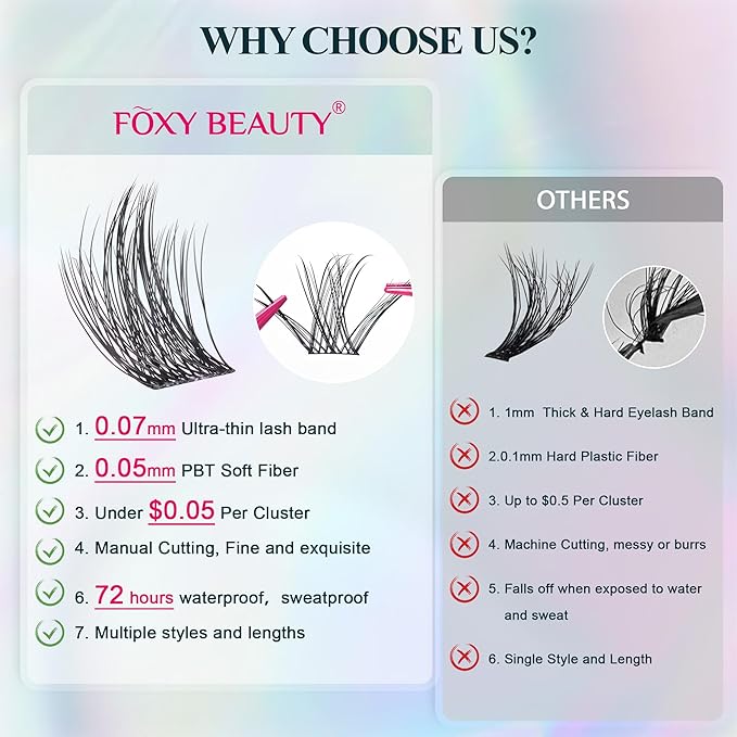 Lash Clusters - Wispy Lash Clusters For Natural Look 8-16MM 536Pcs Eyelash Clusters D Curl Individual Lashes for DIY Lash Extension Kit-GlimoraGlow