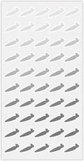 50 Wedding Meal Stickers - Food Identifier & Menu Choice Place Cards for Party Seating - Meal Option Indicator (Silver, Carrot)