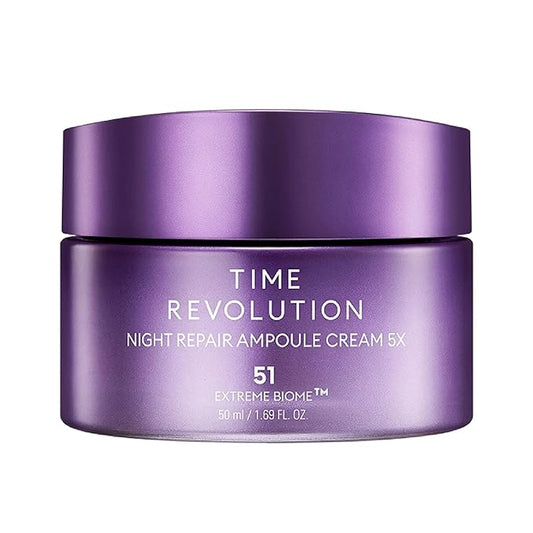 MISSHA Time Revolution Night Repair Ampoule Cream (5th Gen) 1.69 Fl Oz - Triple Fermented Deep-Sleep Night Cream - Overnight Care for Enhanced Radiance, Korean Skincare-GlimoraGlow