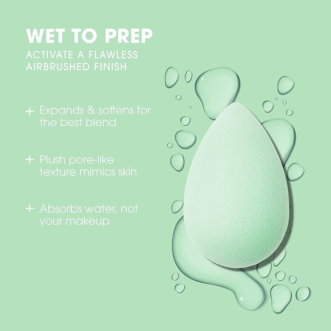 Beautyblender® | Mint Beauty Blender Makeup Sponge, Super-Soft Foam Easily Blends Foundations, Powders & Creams, Made in USA, Reusable, Washable, Streak Free Application, Vegan, Cruelty Free-GlimoraGlow