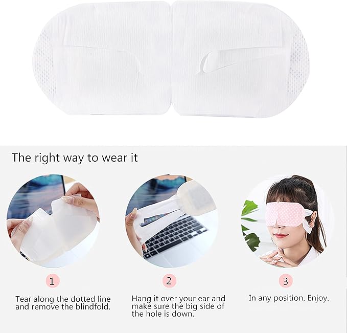 18 Packs Steam Eye Mask for Dry Eyes Dark Circles and Puffiness Tired Eyes, Disposable Self Heating Eye Mask for Stress Relief Relief Eye Fatigue-GlimoraGlow