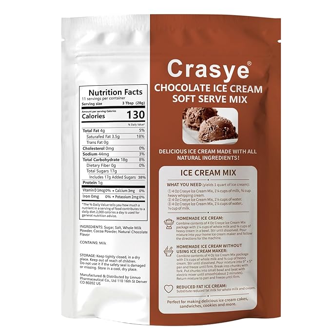 Ice Cream Mix Chocolate Soft Serve Mix Soft Serve Mixes Base Powder Homemade for Ice Cream Maker Machine - 10 Ounce-GlimoraGlow