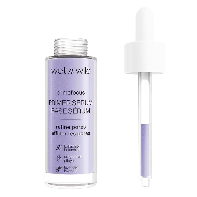 wet n wild Prime Focus Pore Minimizing Facial Serum Primer Makeup Extending | Reduces Pores | Improves Skin Texture | Exfoliates | Retinol Alternative, Hydrating-GlimoraGlow