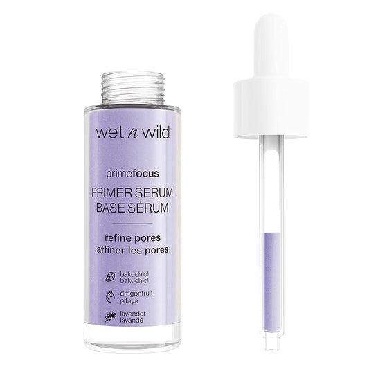 wet n wild Prime Focus Pore Minimizing Facial Serum Primer Makeup Extending | Reduces Pores | Improves Skin Texture | Exfoliates | Retinol Alternative, Hydrating-GlimoraGlow