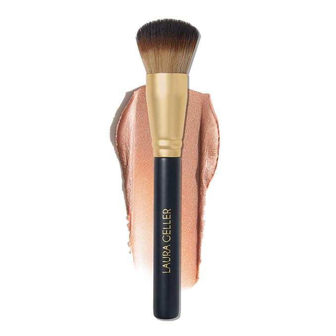 LAURA GELLER NEW YORK The Wonder Brush, Makeup Brush with Wooden Handle, Apply The Wonder Balm, Cream & Liquid Blush, Even Application and Blending-GlimoraGlow