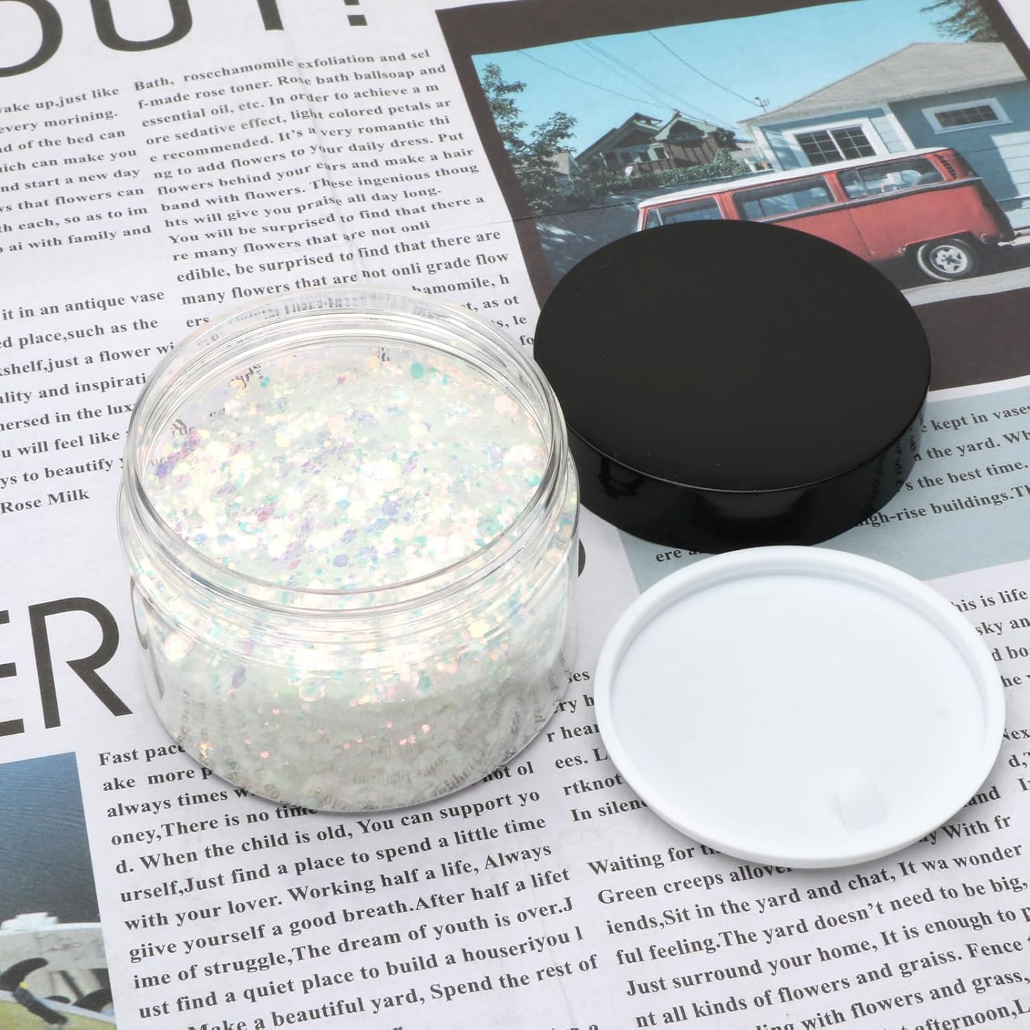 16 Pack 4oz Plastic Containers with Lids, Jars with Lids, Great for storing,lip balms, creams, ointments, cosmetics, samples-GlimoraGlow