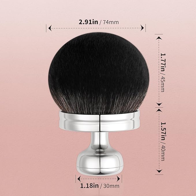 docolor Extra Large Body Makeup Brush For Self Tanner, 3 Inch Width Self Tanning Brush Kabuki Brush, Soft synthetic hair, for Foundation, self-tanners, bronzer, sun blocks, powder, For Face and Body-GlimoraGlow