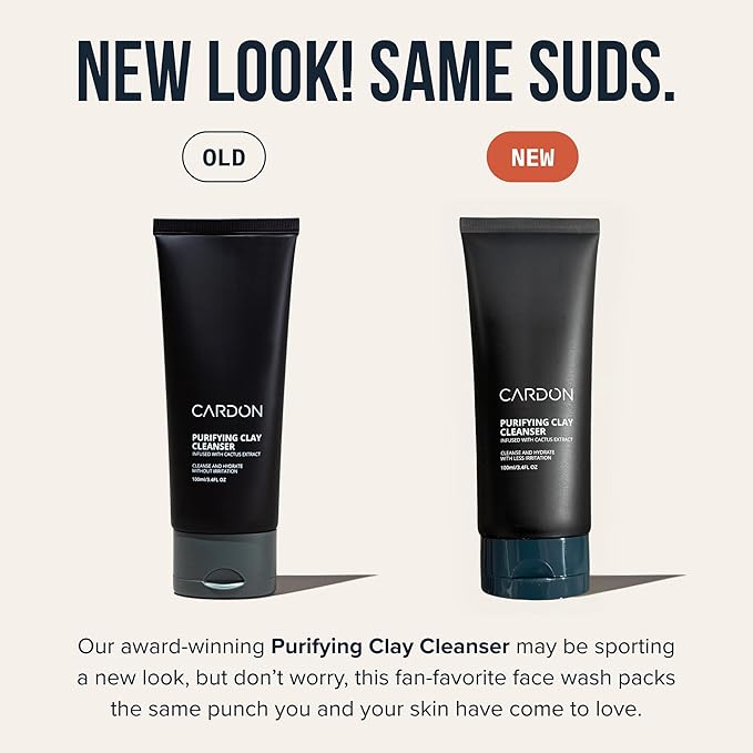 Cardon Men's Deep Pore Cleaning Clay Face Wash, 4x Better Than Charcoal, Oily, Acne-Prone Skin | Korean Premium Skin Care | Remove Face Oil & Dirt, (1 CT)-GlimoraGlow