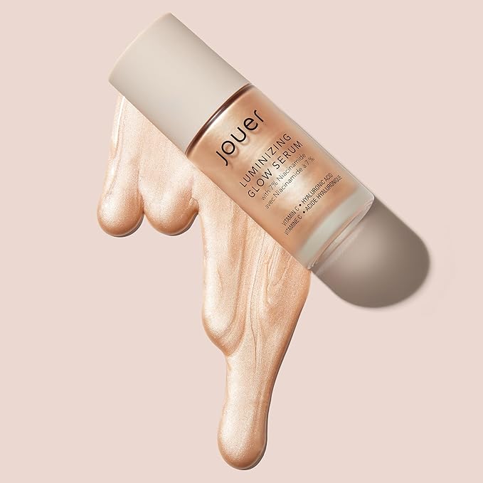Jouer Luminizing Glow Drops for Face, Dewy Serum for Glowing Skin, 7% Niacinamide, Hyaluronic Acid, & Glycerin, 1 fl oz-GlimoraGlow