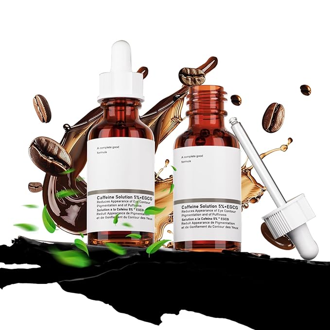 The Caffeine Solution 5% + EGCG，Reduces Appearance of Eye Contour Pigmentation and Puffiness，Under Eye Serum (30ml) Caffeine For Face Moisturizing Serum (2)-GlimoraGlow