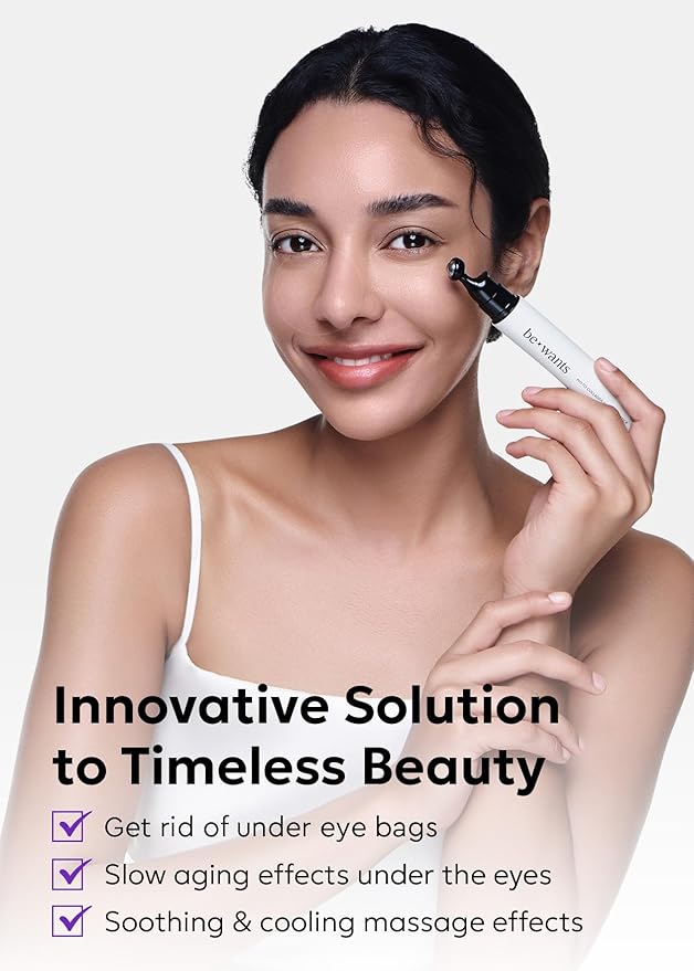 Bewants Eye Roller with Serum Made with Bamboo Water | Eye Serum for Puffiness and Bags Under Eyes | Under eye roller for dark circles | Dark Eyes Circle Treatment | Korean Skincare-GlimoraGlow