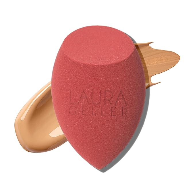LAURA GELLER NEW YORK Full Face Blending Sponge, Easy Makeup Blender for Foundation & Concealer, Latex-Free for Sensitive Skin-GlimoraGlow
