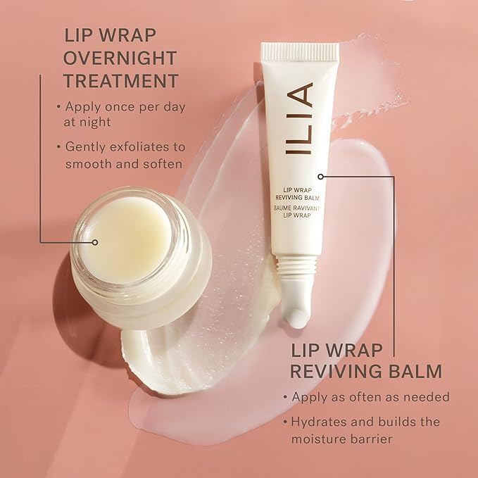 ILIA - Lip Wrap Reviving Balm | Non-Toxic, Vegan, Cruelty-Free, Plumping Moisturizer with Long Lasting Hydration (Lucid, 0.23 fl oz | 7 ml)-GlimoraGlow