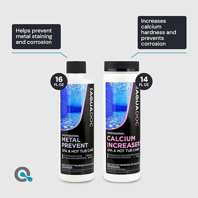 Inflatable Hot Tub Chemical Kit with Bromine Tablets - Inflatable Spa Starter Kit - Convenient Hot Tub Starter Kit & pH Control Kit - AquaDoc Inflatable Spa Chemicals-GlimoraGlow