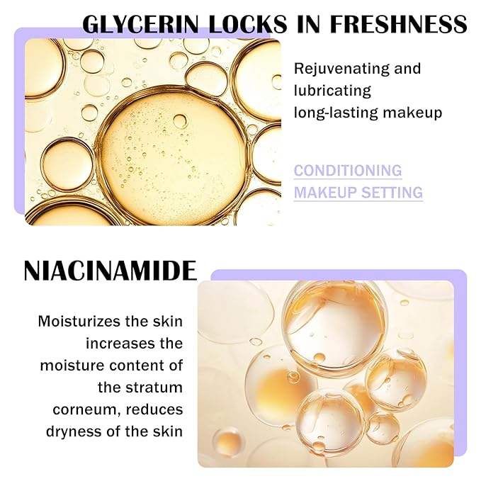 2PCS Makeup Setting Spray for Face,Waterproof Setting Spray for Makeup,Long Lasting Oil Control Finishing Holding Face Mist,Refreshing Hydrating Glossy and Matte Fixing Facial Mist Make Up Set A5-GlimoraGlow