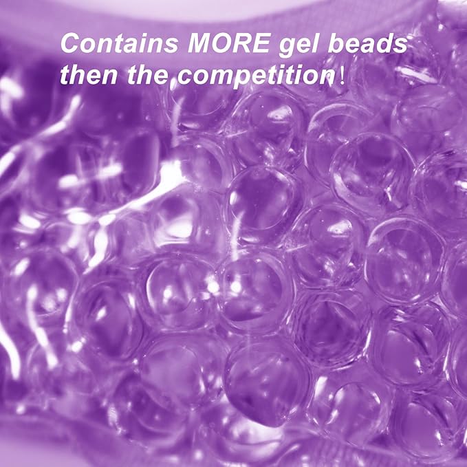 Ice Pack Face Eye Mask for Dark Circles and Puffiness,Gel Cold Cooling Face Mask for Migraines, Headache, Stress and Relaxation (Purple)-GlimoraGlow