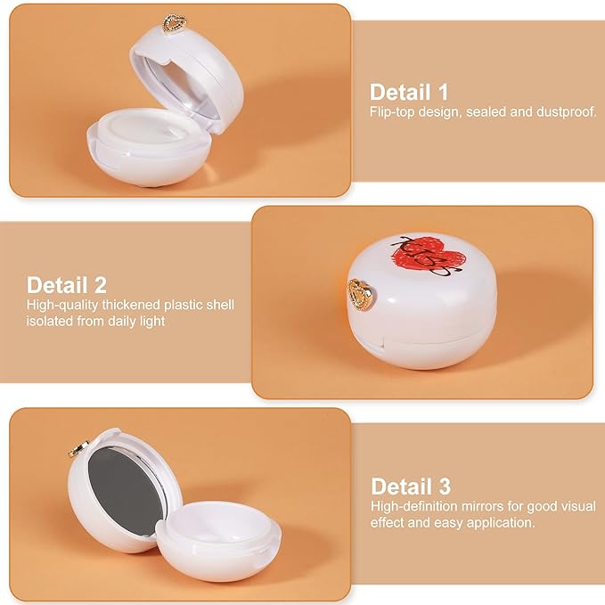 2 Pack Lip Balm Containers,Plastic Portable Empty Lip Balm Container with Mirror and Silicone Lip,Empty Lipstick Dispenser Box for Travel,Home-GlimoraGlow