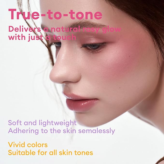 ITY Mood Blush, Blush for Cheeks Makeup,Moisturizing Creamy Blush Dual Funtions, Highly Spreadable, 0.18 oz (5.2g) in Cheer Up-GlimoraGlow