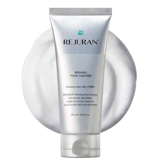 REJURAN® Refining Foam Cleanser, c-PDRN® – Hydrating & Gentle for Smoother, Clearer Skin, Minimizes Pores & Balances with Hyaluronic Acid & Tanin Complex, Korean Skin Care (4.05 fl oz)-GlimoraGlow