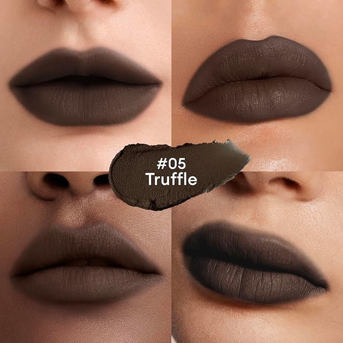 ITY Velvet Matte Finish Lip Stain-Mousse Textured Lip Clay, Red Shade, Conceals Lip Lines, Rich Pigment Lip Tint Lipsticks,0.14 oz (4g) in Truffle, Ginger.-GlimoraGlow