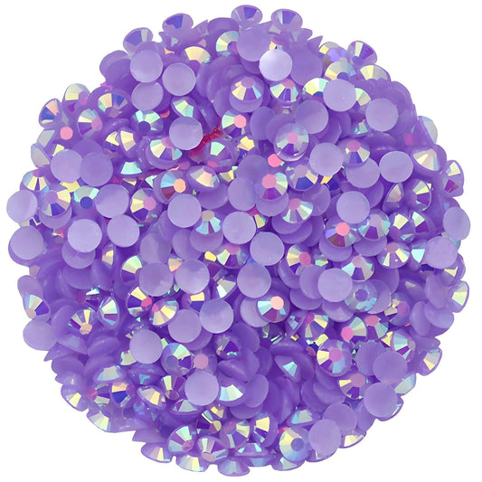 2250 Pcs SS16 4mm AB Flatback Rhinestones for Nails Art Crafts Glitter Round Shine Gems Crystals DIY Clothes Shoes （Purple AB）-GlimoraGlow