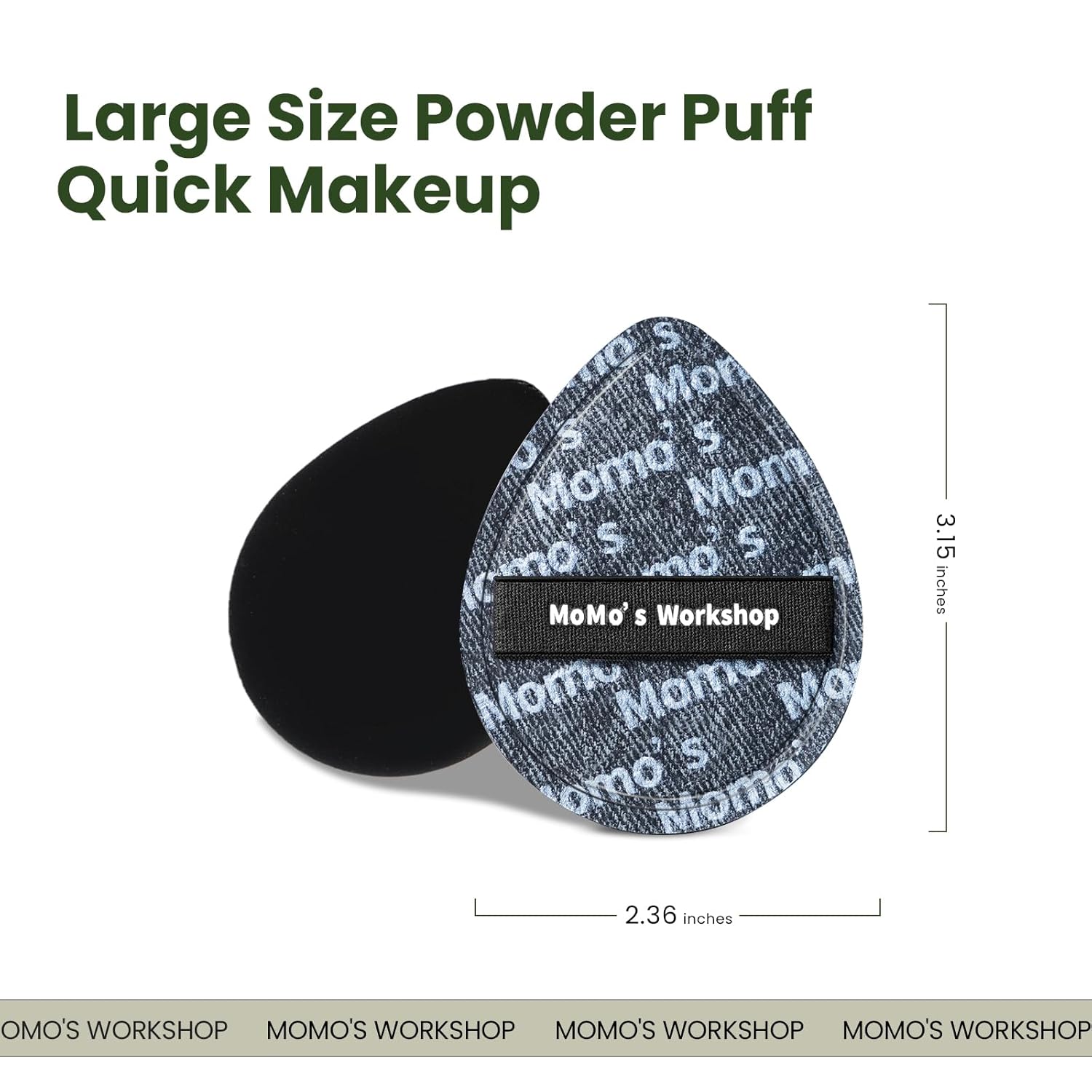 Momo's Workshop Makeup Sponge 2.99IN, Large Foundation Sponge For Foundation Concealer or Cushion, Latex Free Soft Cushion Puff Sponge for Face,1pcs-GlimoraGlow