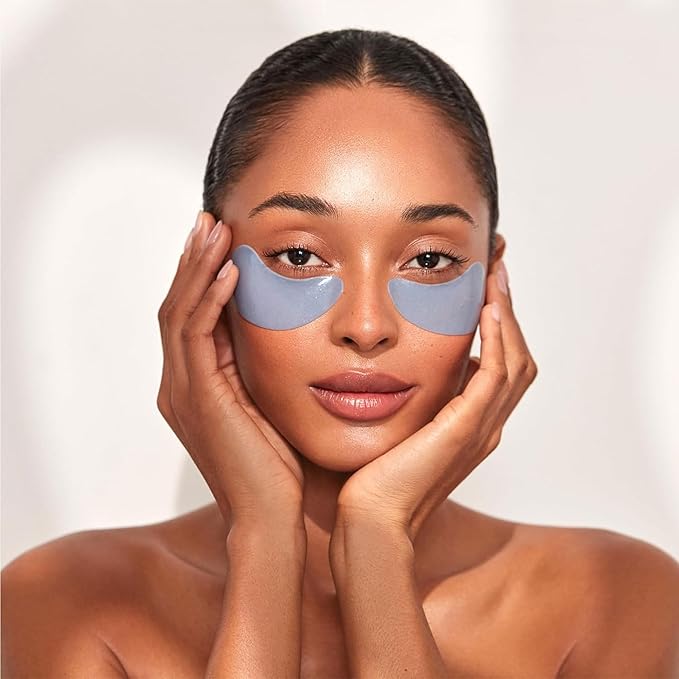 111SKIN Cryo De-Puffing Eye Mask, Hydrating Under Eye Patches for Puffy Eyes & Dark Circles with Seaweed Extract, Vit E & Peptide Complex, Nourishing Formula for Fine Lines & Puffiness, 8 Pairs, Blue-GlimoraGlow