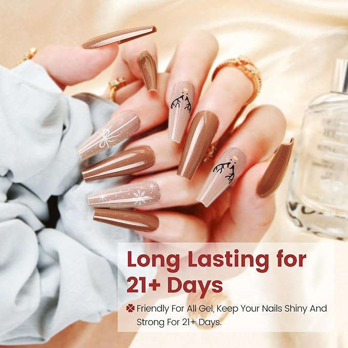 JODSONE 15ML Top Coat Gel Polish High Gloss Shine Finish Long Lasting Gel Nail Polish Professional Manicure Home DIY No Wipe-GlimoraGlow