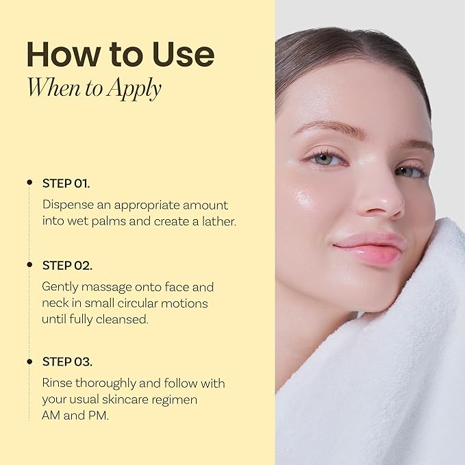 ONGREDIENTS Skin Barrier Moisture Deep Cleanser | Daily Face Wash for All Types | Centella, Peptide, AHA, LHA, Hydrating, Soothing, Pore Tightening | Vegan, Korean Skin Care 4.06 fl Oz-GlimoraGlow