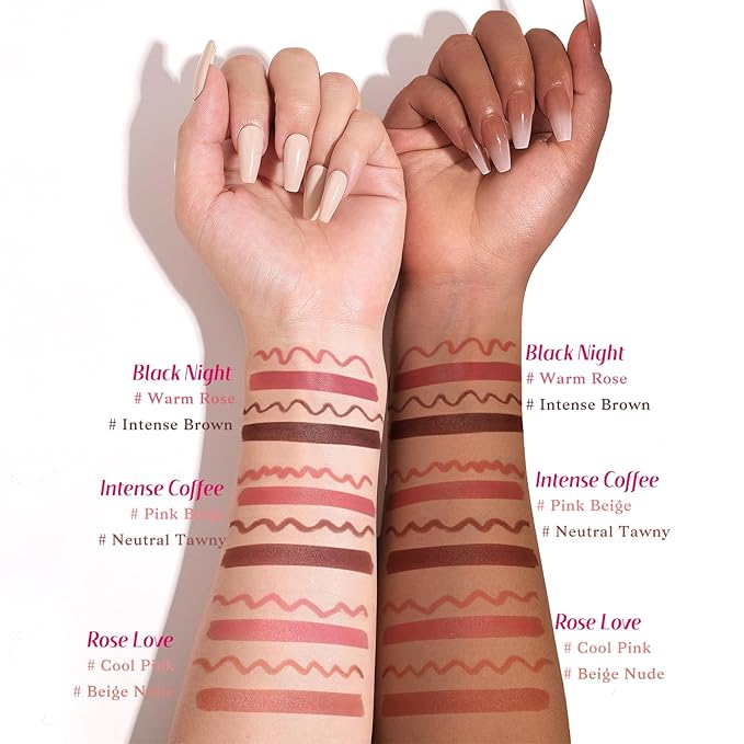 2 PCS Lip Liner and Lip Stain Combo Set, High Pigmented Long Lasting Velvet Lip Tint, Well-Defined Lipliner, Weightless Waterproof Not Animal Tested, Matte Finish Makeup-GlimoraGlow