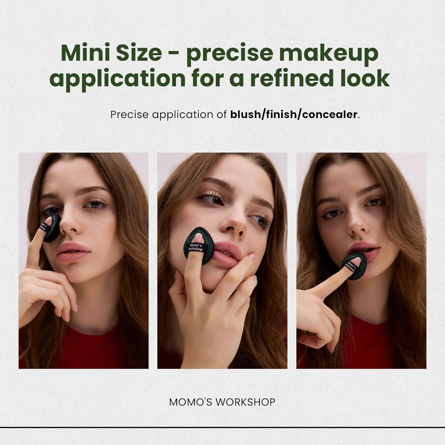 Mini Denim Makeup Sponge Set, Multi-Use Mini Makeup Blenders Sponge for Liquid/Cream/Concealer/Blush/Highlighter, Perfect for Detail Work & Travel,5PCS Mini Concealer Puffs with Storage Case-GlimoraGlow