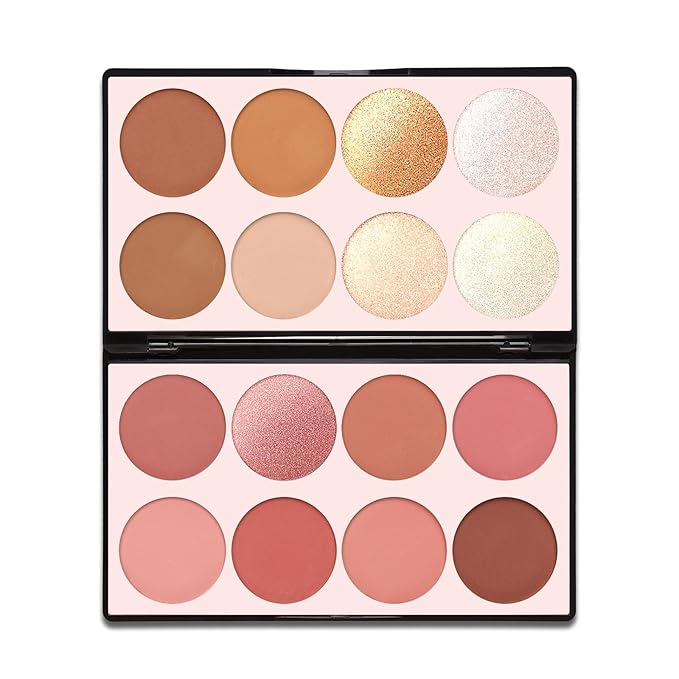 16 Colors Contour Palette Make up - Blush Highlighters Bronzer Powder All in one Makeup Palettes Contour Kit - Face Cosmetics Gifts for Women Beauty for Festivals (SET1)-GlimoraGlow