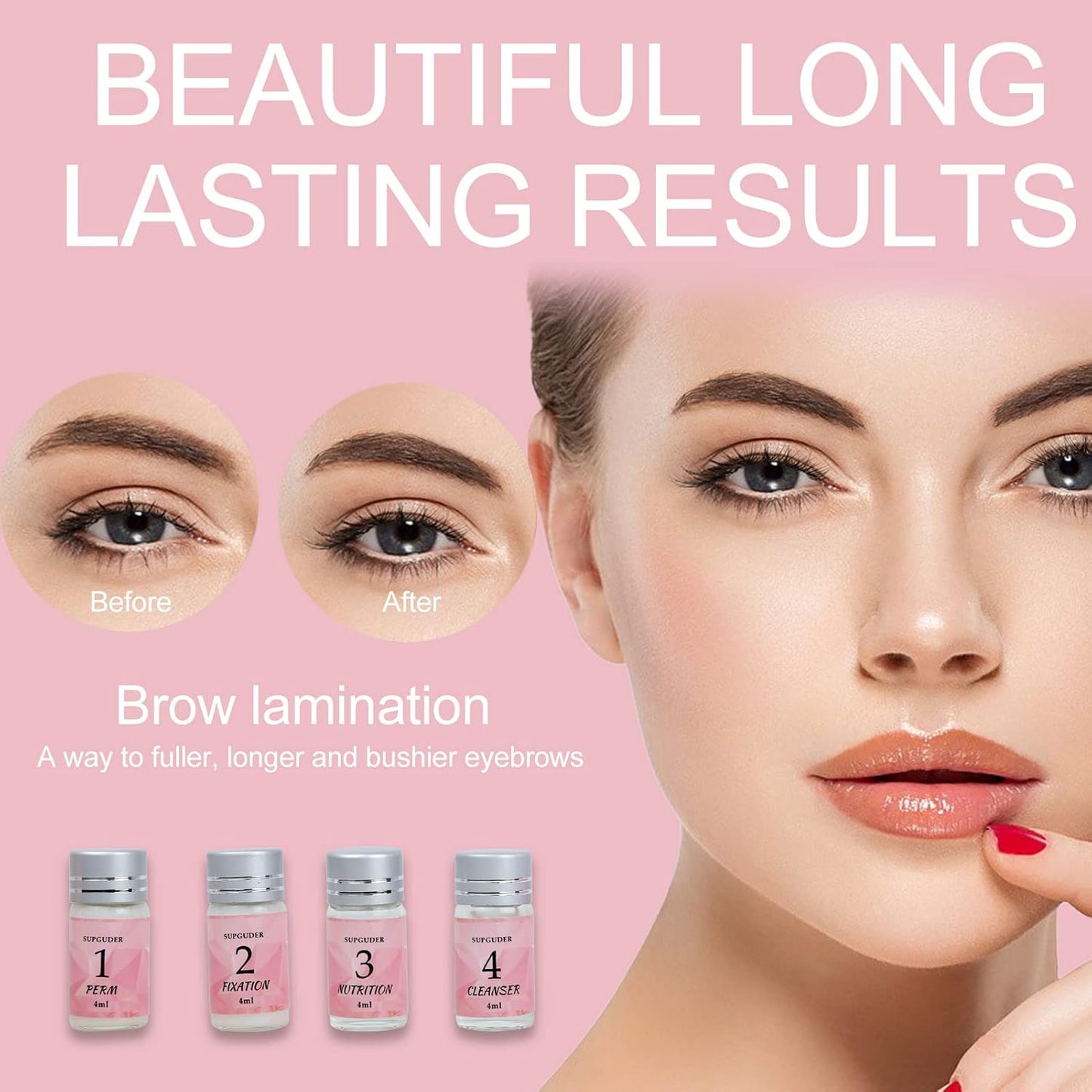 2025 4in1 Lash Lift and Brow Lamination Kit with Long-Lasting Black Color for 6-8 Weeks, Eyelash & Eyebrow Perm DIY Professional Kit,Easy to Use at Home & Salon-GlimoraGlow